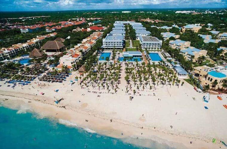 Aerial view of Riu Playacar location of wedding venues in Playa Del Carmen 