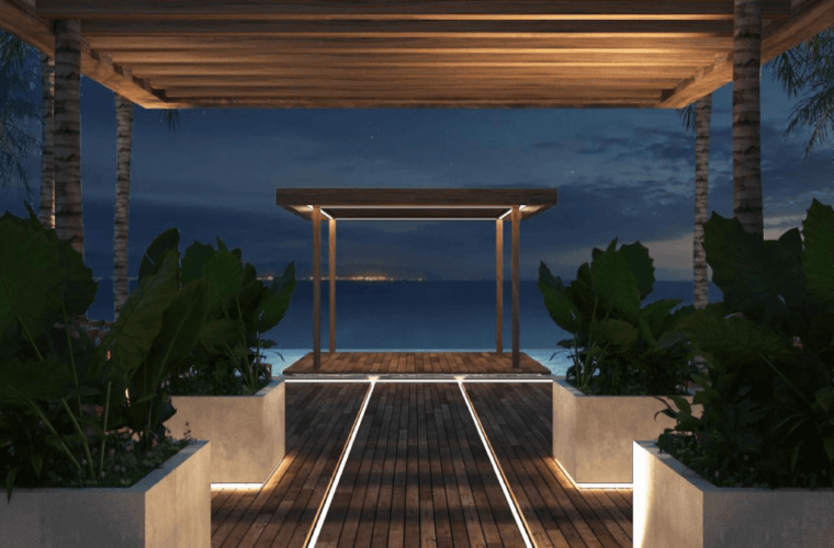 Sky Rooftop Wedding Gazebo wedding venue at Secrets Moxché