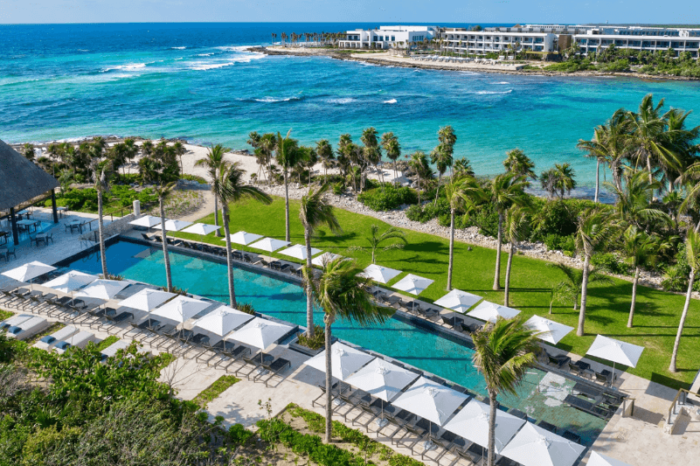 aerial view of Conrad Tulum Riviera Maya