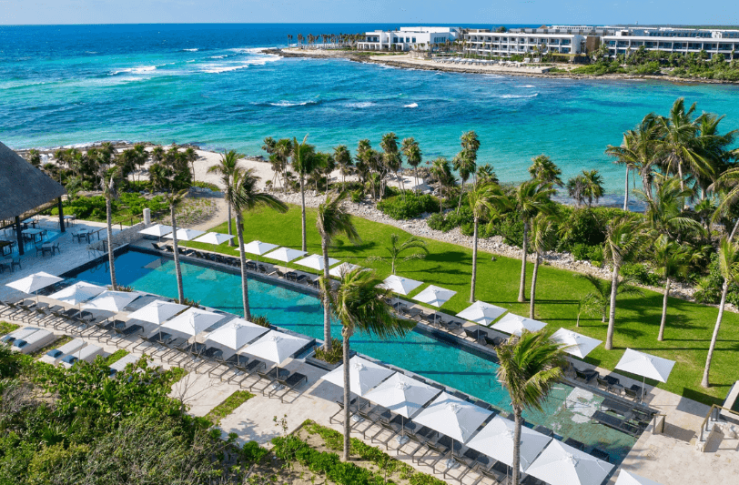 aerial view of Conrad Tulum Riviera Maya