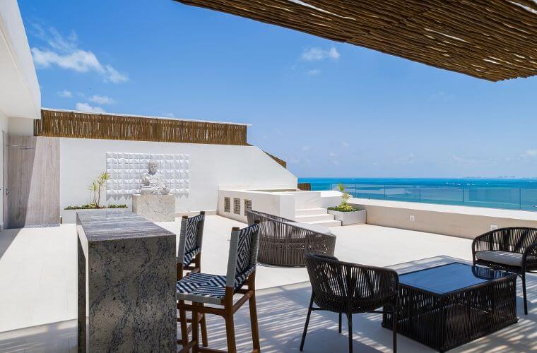 rooftop terrace of a penthouse loft at Garza Blanca Cancun