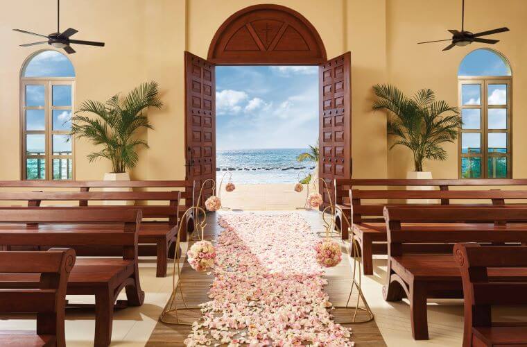 The chapel at Generations Riviera Maya which is part of the wedding package for many couples 