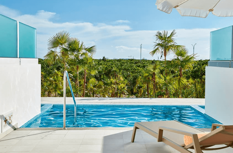 small private pool for a swim out suite at Riu Palace Costa Mujeres