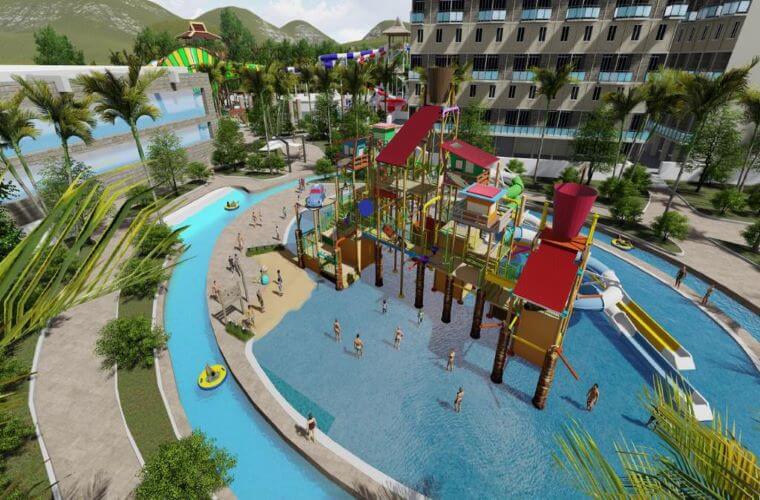 artists rendition of the water park at Royalton Splash Riviera Cancun 