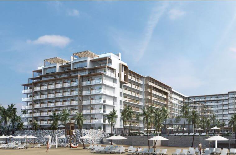 artists rendering of the exterior of Royalton Splash Riviera Cancun 