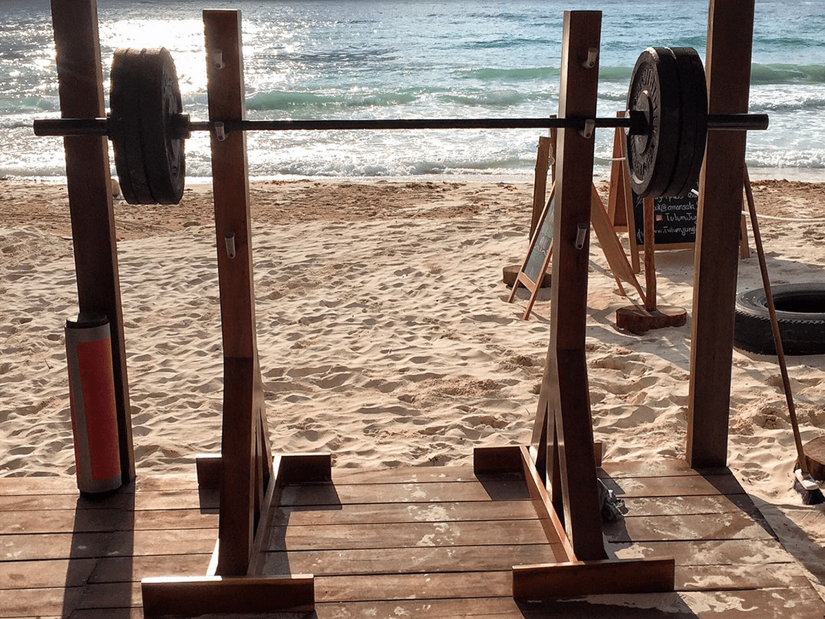 This Tulum Jungle Gym Is a Real Life Flintstone Gym