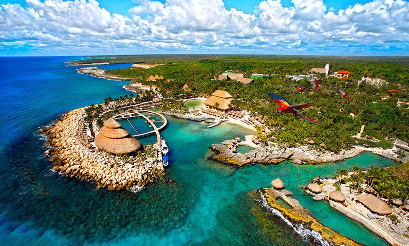 Aerial view of xcaret park