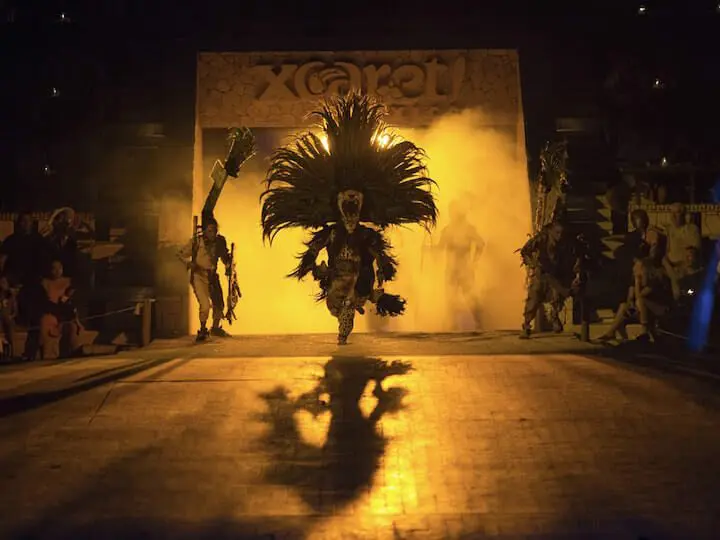 xcaret at night in mexico