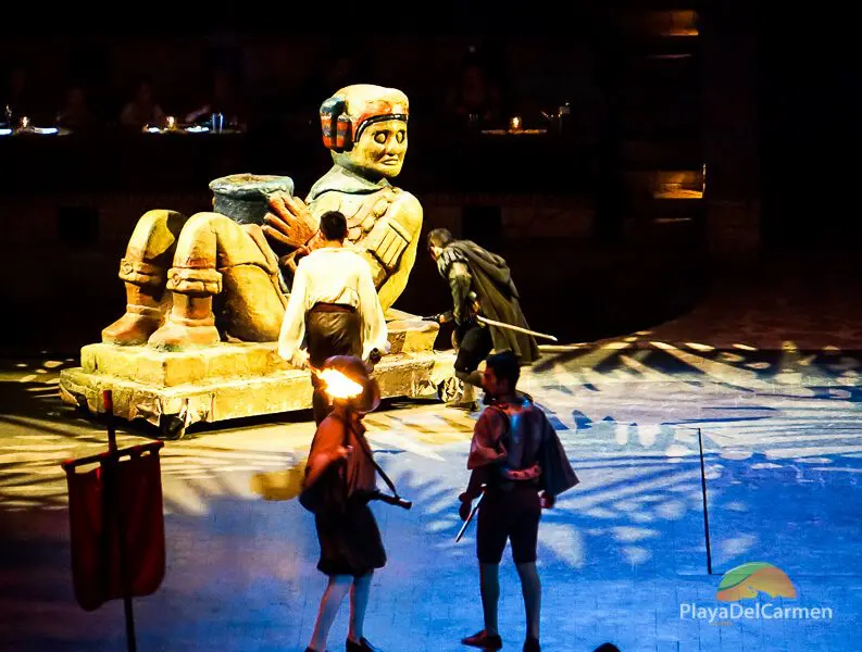 People performing at Spectacular Mexico at Xcaret