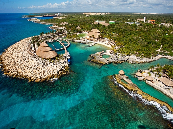 Aerial view of Xcaret Park Riviera Maya