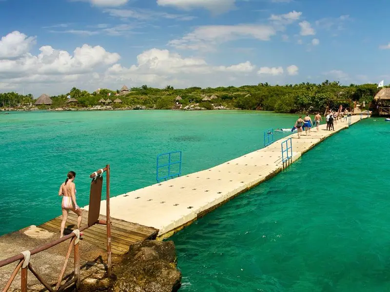 Xel-Ha floating bridge