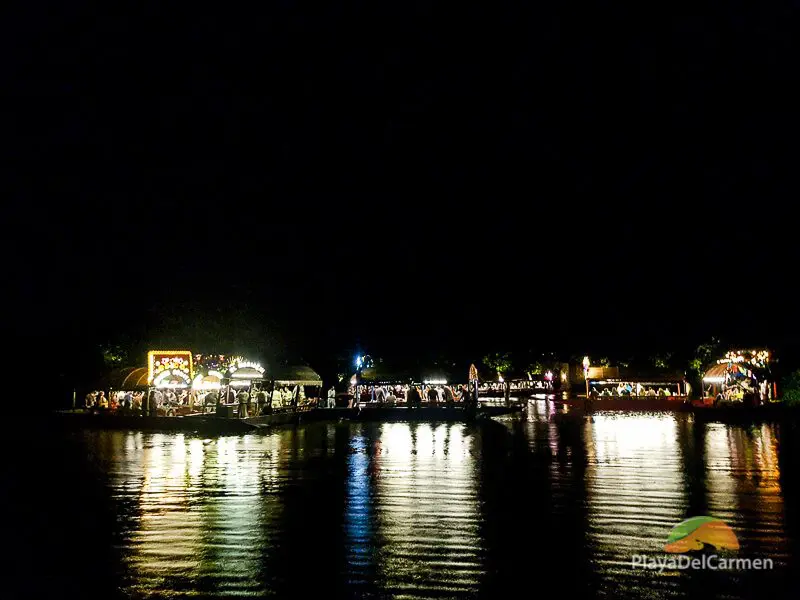 Xoximilco Park Dinner Cruise at night