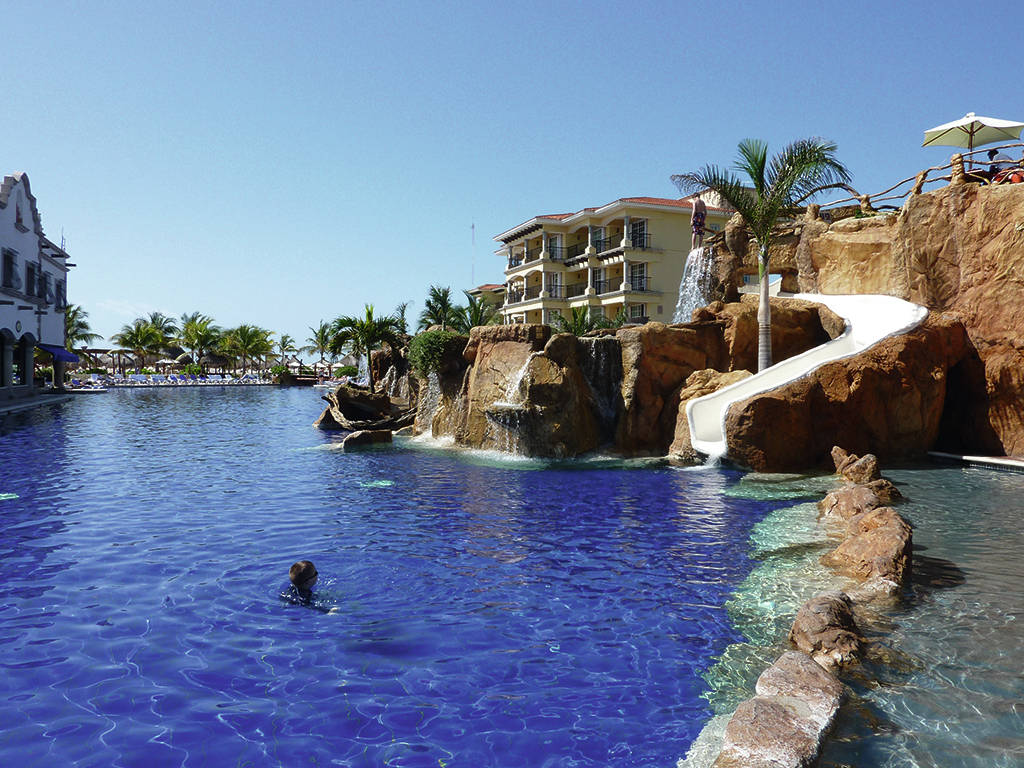 Waterslides for kids at Marina El Cid