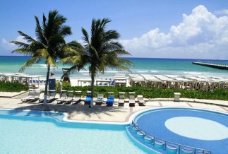 The Royal Playa Del Carmen pool and beach view